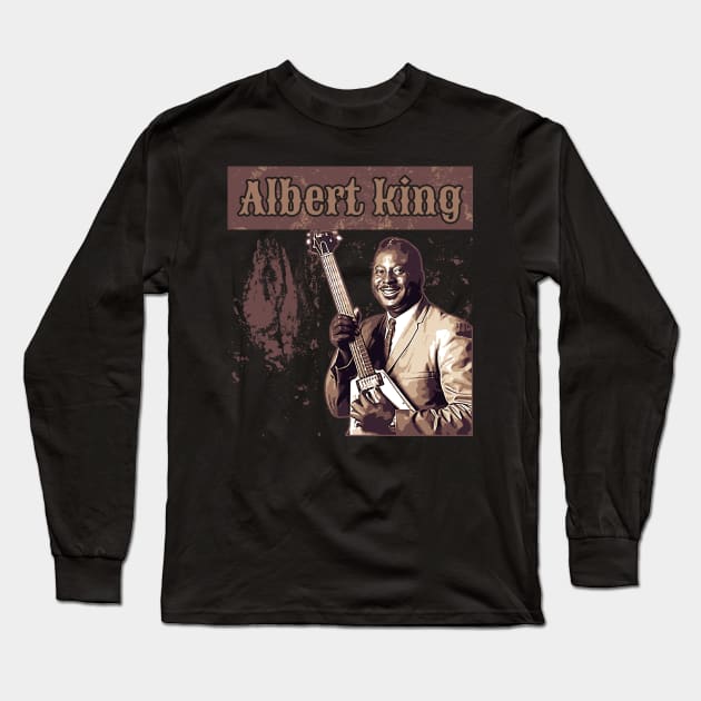 Albert King // Brown vintage Long Sleeve T-Shirt by Degiab